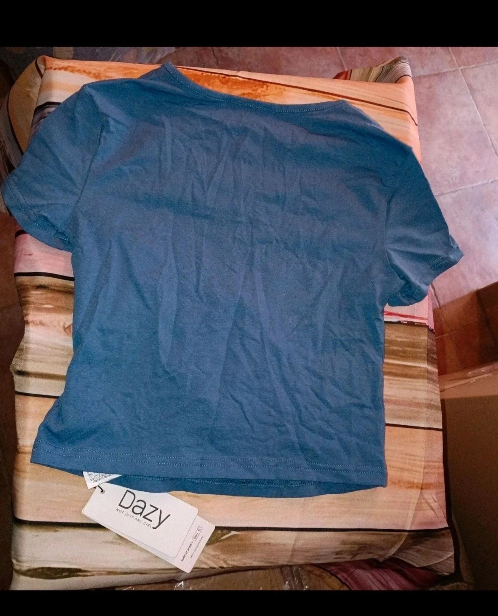 Camiseta azul lisa – Blue tee / T-shirt bleu – Nueva con etiqueta – photo 3